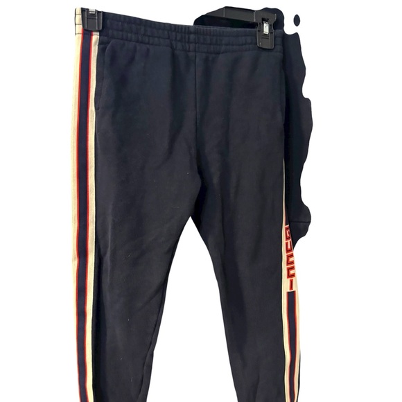 Gucci Navy Technical Jersey Track Suit with the signature Web Stripe Trim Size 8 - Picture 6 of 11